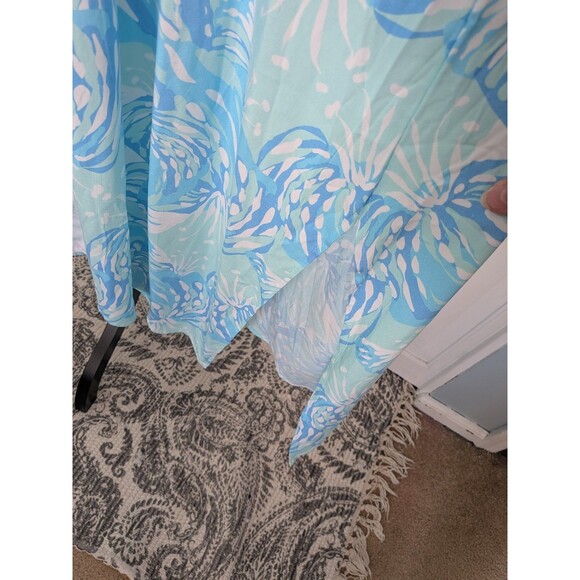 Lilibridge Dress Women’s XL Tropical Hawaiian Beach Blue Cover-up Coastal NEW - Picture 6 of 14